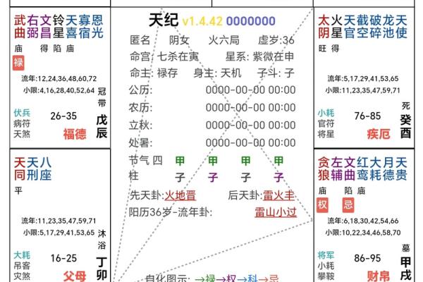 中州紫薇斗数流月