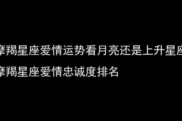 十一月摩羯星座爱情运势