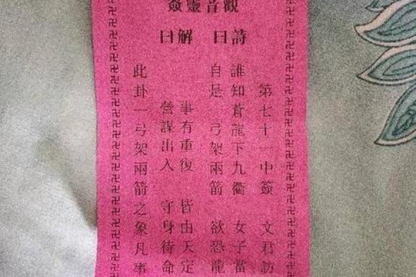 观音灵签都有什么